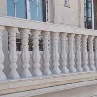 نرده بالکن و تراس طرحدار رنگ سفید شیری کرمی شکلاتی