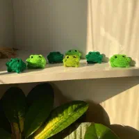 عروسک قورباغه بافتنی بامزه