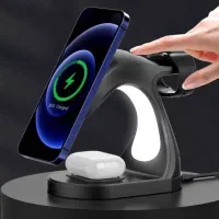 شارژر ۴ کاره وایرلس و چراغ خواب