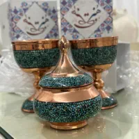 قندان مسی فیروزه کوب