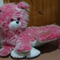 عروسک گربه بزرگ هستن سفیدوصورتی دوتا
