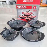 سرویس قابلمه 8پارچه چدن گرانیتRSKAماهیتابه باارسال
