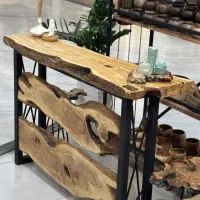 میز کنسول یا کافی بار روستیک چوب زیتون