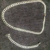 دست بند و گردنبند کارتیر طلایی رنگ ثابت ضد حساسیت|بدلیجات|کنارک, |دیوار