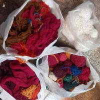 نخ دست ریس رنگ شده ، نخ چله پنبهای