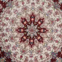 فرش دایره رومیزی یک جفت اندازه یک متر در یک متر