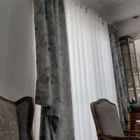 پرده پتینه طوسی روشن