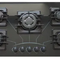 گازصفحه شیشه ایی پنج شعله پریکاتی