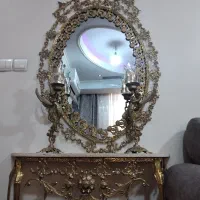آیینه شمعدان برنزی