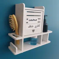 استند شلف دیواری جاسشواری برس توالت حمام ضدآب|لوازم حمام|مشهد, مقدم|دیوار