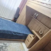 تخت دو طبقه چوبی نو|تخت و سرویس خواب|همدان, |دیوار