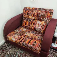 مبل راحتی یکنفره تختخواب شو طرح دار|مبلمان خانگی و میز عسلی|تهران, دردشت|دیوار