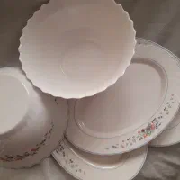 کاسه و دیس و بشقاب ارکوپال فرانسه قدیمی