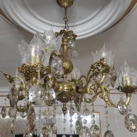 لوستر برنزی درجه یک چهار شاخه هشت لاله