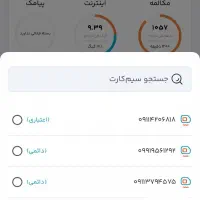 تعدادی سیمکارت اعتباری و دایمی