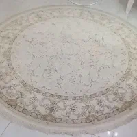 فرش ماشینی گرد کاشان2/5 در 2/5 رویال گلد 1200/3600