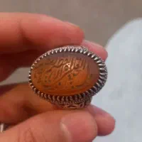 انگشتر عقیق خطی دست ساز