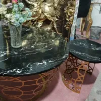 میز عسلی ۳ عدد بامیز وسط میز ال ای دی