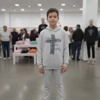 هودی و شلوار کرک دار بچه گانه طرح صلیب