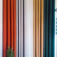 پرده پانچ مخمل و حریر ساده