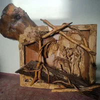 تابلو چوبی سه بعدی