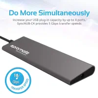هاب USB-C چهار پورت پرومیت مدل SYNCHUB-C4