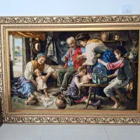 تابلو فرش دست باف تبریز کرک و ابریشم