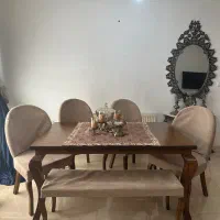 مبل ۷نفره به همراه جلومبلی ومیز عسلی،غذاخوری۶نفره|مبلمان خانگی و میز عسلی|بهشهر, |دیوار