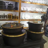 سرویس قابلمه 8پارچه کلاسیک چدن گرانیت زخیم باارسال
