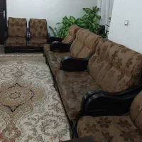 مبل ۸ نفره قهوه ای|مبلمان خانگی و میز عسلی|مسجد سلیمان, |دیوار