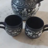 پارچ و لیوان سفالی