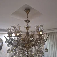 لوستر برنز سنگین مدل چتری|لوستر و چراغ آویز|همدان, |دیوار