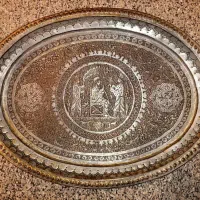 سینی و زیر استکانی قدیمی