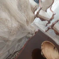 پرده گلدار و حاشیه دار حریر  وپرده مخمل ترک