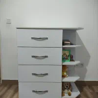 دراور چهار کشو سفید در حد نو