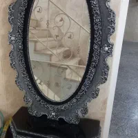آینه کنسول سلطنتی نقره ای مشکی وساعت درحدنو|بوفه، ویترین، کنسول|تهران, نیروی هوایی (پیروزی)|دیوار