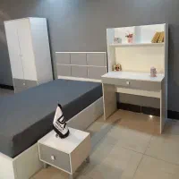 تخت یک و نیم نفره /سرویس خواب نوجوان دکتر چوب۹۰۲|تخت و سرویس خواب|مشهد, بهشت|دیوار