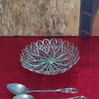 ورشو و برنجی ملیله روسی قدیمی|صنایع دستی و سایر لوازم تزئینی|تهران, عباس‌آباد|دیوار