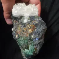 سنگ کلکسیونی.   کوارتز.    گالن.    و پیریت