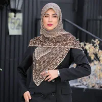 روسری دستدوز چاپخیس طرح اسلیمی|لباس|آستانه اشرفیه, |دیوار