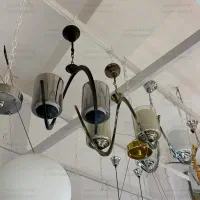 لوستر آویز دو شعله طلایی نقره و مشکی اشپزخانه اتاق|لوستر و چراغ آویز|تبریز, |دیوار