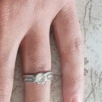 انگشتر نقره تک نگین کاملا نو بدون استفاده
