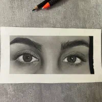 طراحی چهره سیاه قلم|تابلو، نقاشی، عکس|قم, یزدان‌شهر|دیوار