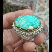 انگشتر فیروزه نیشابوری کلکسیونی قواره بزرگ|جواهرات|آبادان, |دیوار