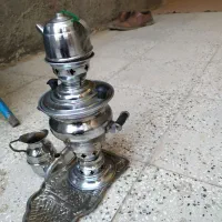 سماور برنجی تزیینی و پایین سماوربزرگ|سماور، چای‌ساز، قهوه‌ساز|نیشابور, شهرآرا|دیوار