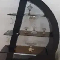 ویترین دو طرفه مشکی هالوژن دار