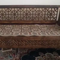 نیمکت چوبی گره کار دست