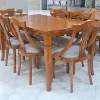 غذاخوری ۶ نفره ایتالیایی فندقی/کف قیمت کل شیراز/