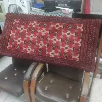 پشتی دستباف ترکمن در حد نو سمساری