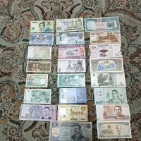 مجموعه سوپر بانکی اسکناس های ۲۵ کشور از قاره آسیا